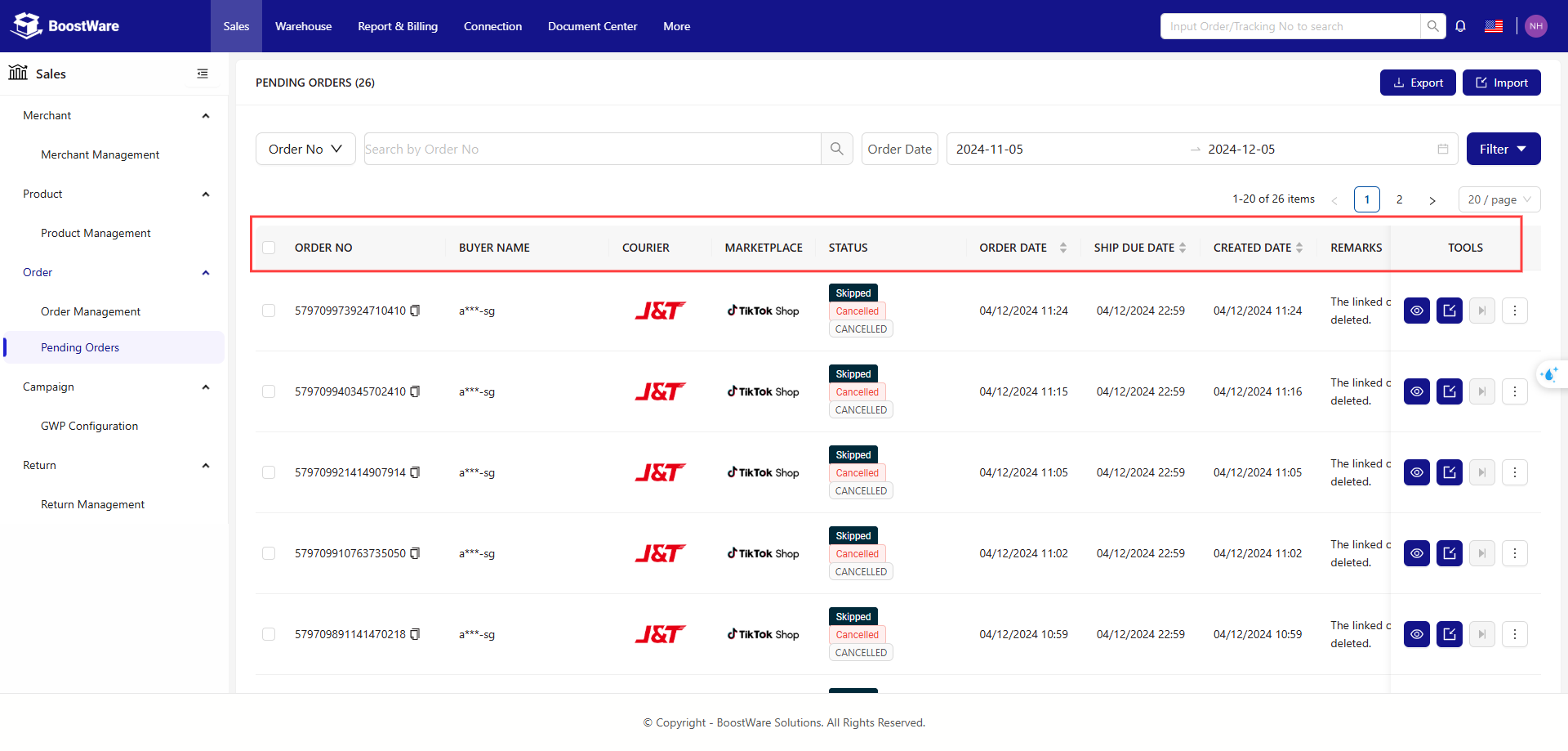 Pending Orders screenshot 1